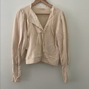 Ulla Johnson Cream Long Sleeve Top